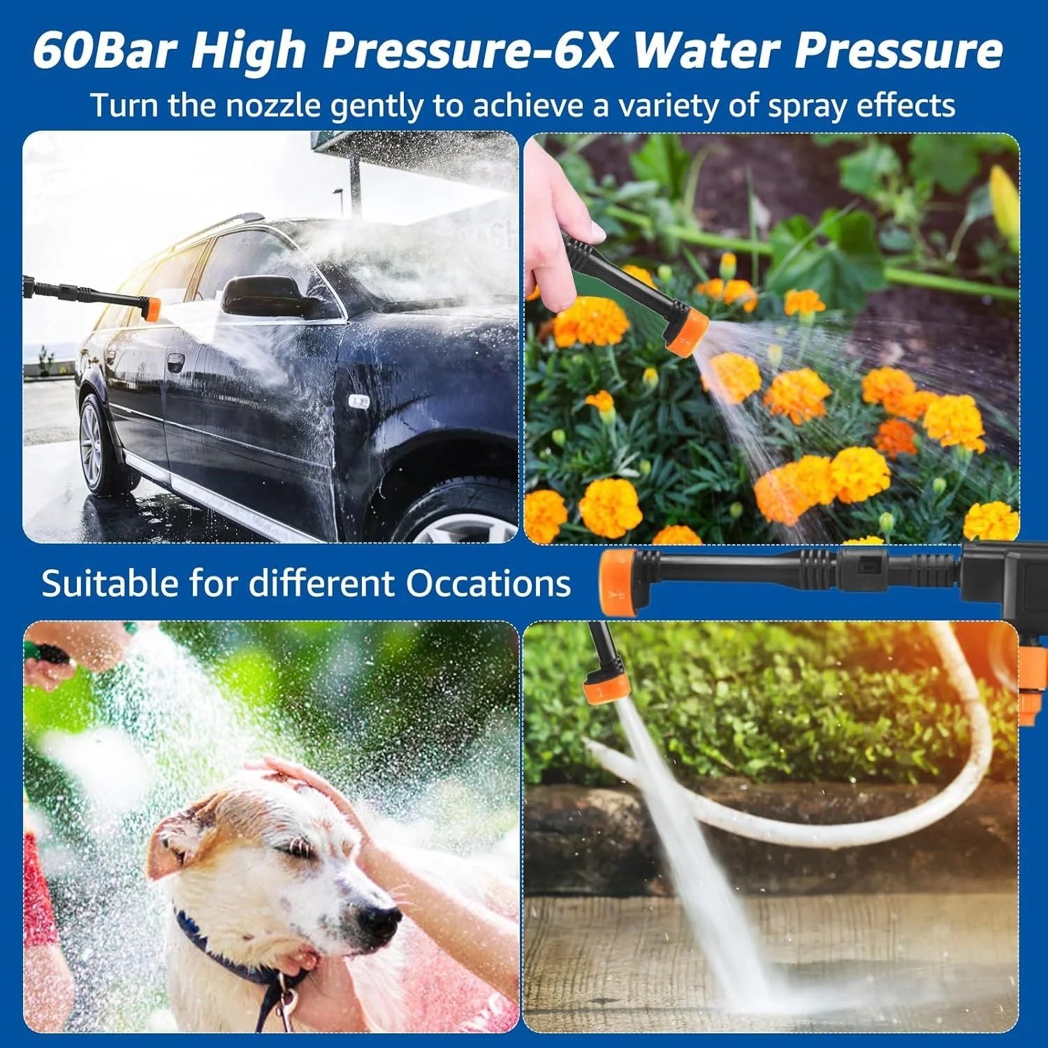 Car High-pressure Electric Water Gun Washer Water Spray Garden Cleaning